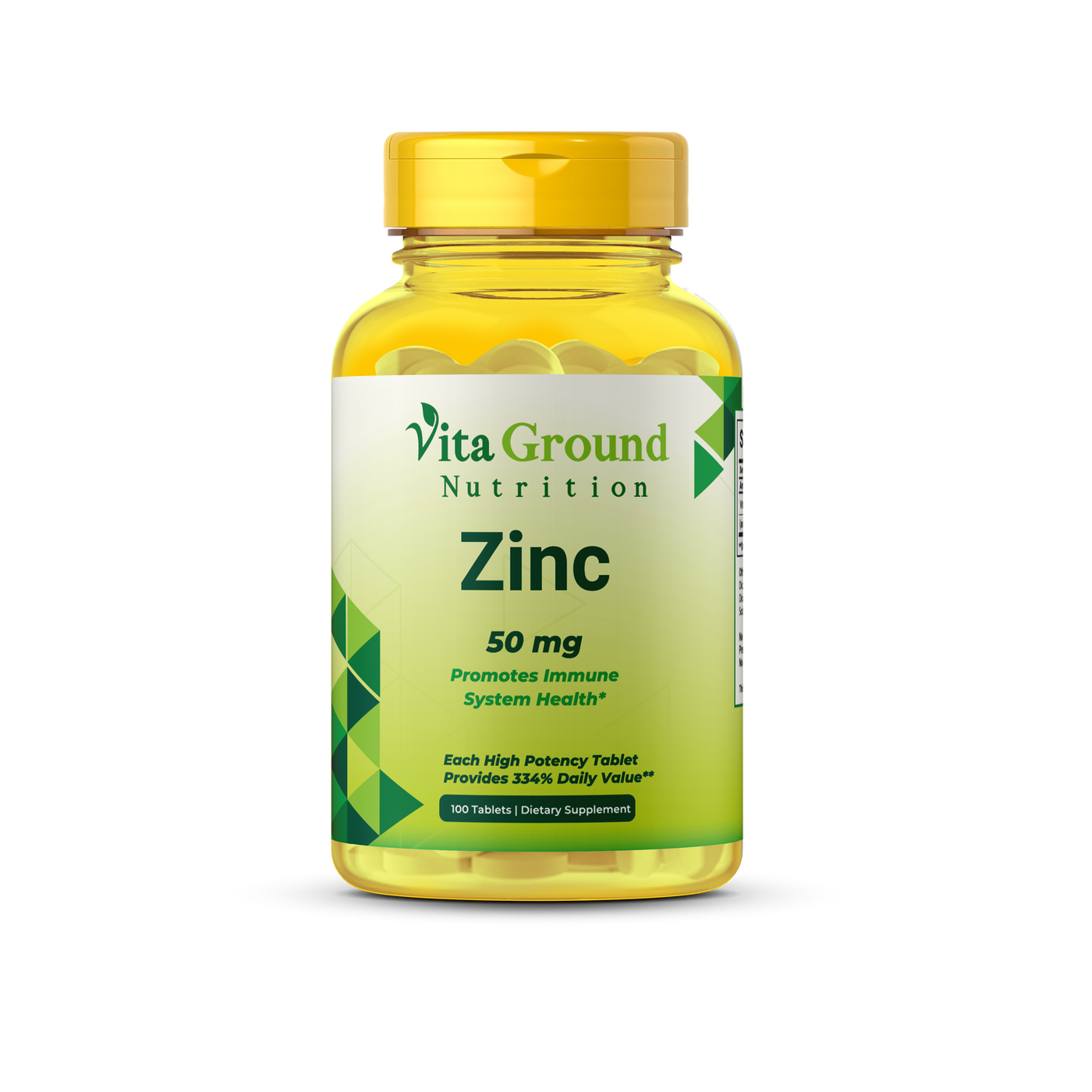 Zinc 50mg for Immune Supports 100 Tablets Vita Ground Nutrition
